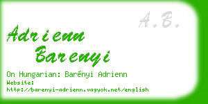 adrienn barenyi business card